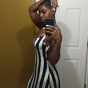 Black & white stripe dress